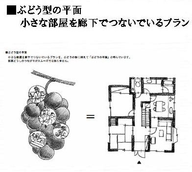 ぶどう型の家